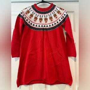Girls Christmas sweater dress